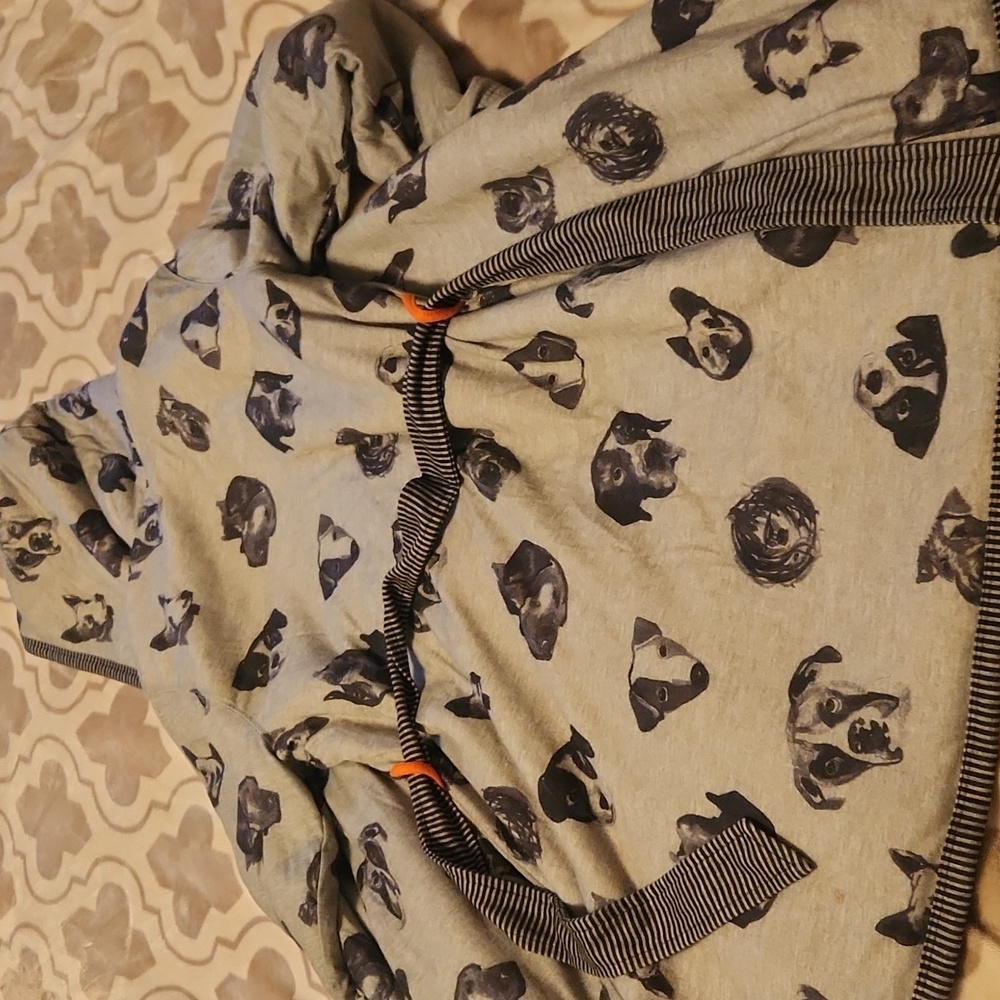 Dog Print Hooded Robe - Picture 4 of 4